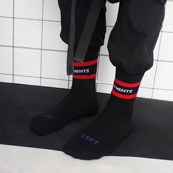 Korėjos dryžuotas du-baras laišką kojinės hip-hop banga prekės vamzdis judėjimo Harajuku skateboard vyrų kojinės