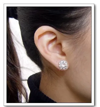 Korėjos imitacija Cirkonio kristalų bižuterijos šviečia cirkonis OLIS saulėgrąžos apvalus auskarai moterims, nemokamas pristatymas