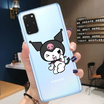 Korėjos INS Mielas Cinnamoroll Telefono dėklas Samsung S7 Krašto S8 S9 S10 S20 Plus Ultra S10E Japonijos Anime Kuromi Minkštos TPU Galinį Dangtelį