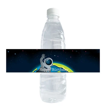 Kosmoso Vandens Butelio Etiketės Kosminis Laivas Šalies Butelio Etiketės Vaikams Gimtadienio Prekių Dekoro Astronautas Butelio Etiketės