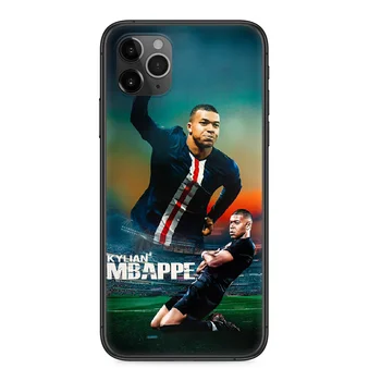 Kylian Mbappe Futbolo Telefono dėklas Skirtas iphone 4, 4s, 5 5S SE 5C 6 6S 7 8 plus X XS XR 11 PRO MAX 2020 juodo dangtelio mados Etui