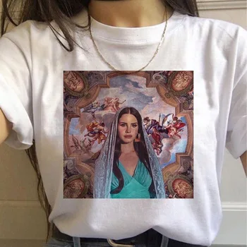 Lana Del Rey Harajuku T-shirt ladies spausdinti ventiliatorius Ulzzang T-shirt 90s grafinis estetika T-shirt korėjos stiliaus marškinėliai moteriška