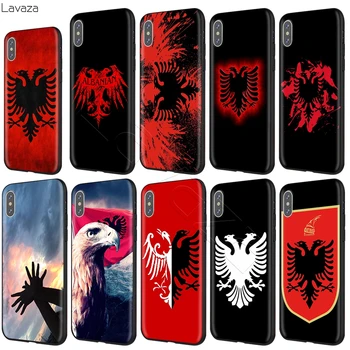 Lavaza Retro Al Albanijos Vėliava Erelis Atveju iPhone, 12 mini Pro 11 XS Max XR X 8 7 6 6S Plius 5 5s se