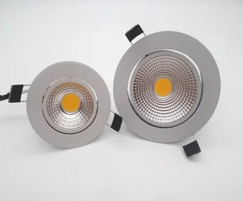 LED Downlight Super Šviesus Įleidžiamas LED SPOT Pritemdomi COB 3W 5W 7W 12W LED Spot šviesos diodų (LED) apdailos Lubų Lempa AC/DC 12V