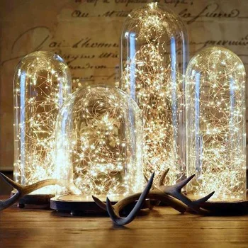 LED Styginių šviesos Sidabro Vielos Pasakų Girliandą Namuose Kalėdų Vakarėlį, Vestuvių Dekoravimas, Powered by Baterija tešlą USB