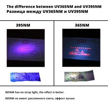LED UV Žibintuvėlis 365nm 395nm Lempos Skorpionas UV Augintinio Šlapimo Detektorius Zoomable Ultravioletinių įkrovimo lauko apšvietimas