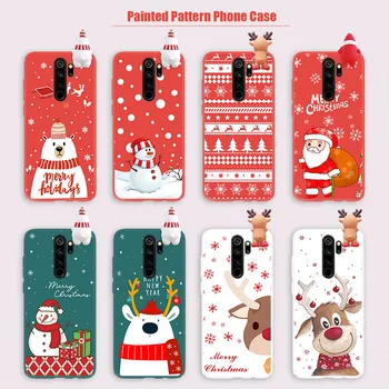 Linksmų Kalėdų Lokių, Elnių Modelio Atveju apie Xiaomi Redmi 9 9A 9C 8 7 Santa Claus Sniego Medis Atveju Redmi 9 Pastaba 9S 7 8 Pro