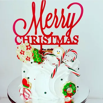 Linksmų Kalėdų Pyragas Topper Kalėdų dekoracijas namams 2020 m. Šalies Prekių Tortas Toppers navidad gimdymo Noel Kerst tortas dekoro