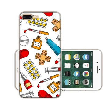 Ląstelių Mobiliojo Telefono Atveju iPhone, 11 Pro Max XR X XS Max iPhone 7 8 6 6s Plius 5S Padengti Slaugytoja Medicinos Medicina, Sveikata Širdies
