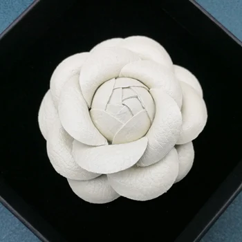 Mados Juodas Lankas Audinio Camellia Gėlių Segė Pin Vestuves, bižuterijos Reikmenys Didelis Sages Moterims, Dovanos