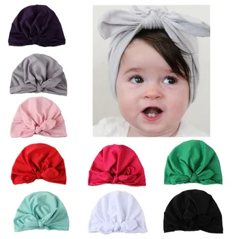Mados kūdikis skrybėlę Kietas Turbaną skarą mergina, Elastinga kepurės Mergaitėms 8 stilius baby bžūp peteliškę baby Kūdikių Reikmenys
