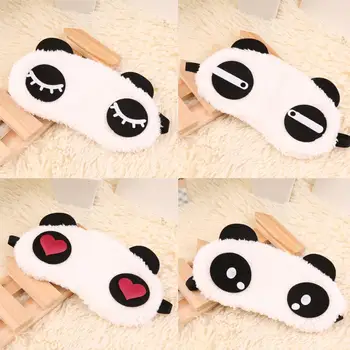 Mados Mielas Dizainas Pliušinis Panda Veido, Akių Kelionės Miega Švelni Akių Kaukė Užrištomis Akimis Atspalvį Eyeshade Nešiojamų Miega Akių Danga
