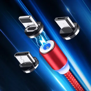Magnetinio Micro USB C Tipo Kabelis Magnetinio Už xiaomi redmi 7 pastaba Android Umidigi F2 Greito Įkrovimo Kroviklis Laido