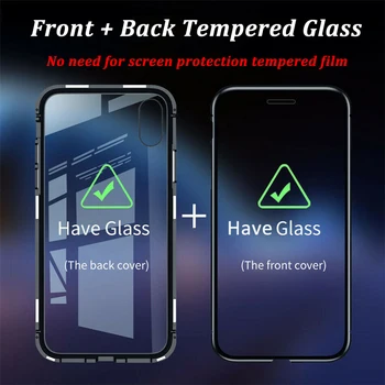 Magnetinės Metalo Telefoną Atveju Huawei Honor 30 Pro Plus Atvejais Dvigubo Stiklo Bamperis Garbę 30s 20 Lite 10i 10 8X 9x V30 Peržiūrėti Dangtis