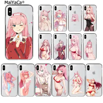 MaiYaCa Nulis Du Darling į FranXX Anime Naujovė Fundas Telefono dėklas Skirtas iphone 12pro max 11 pro XS MAX 8 7 6S Plus X 5S SE XR