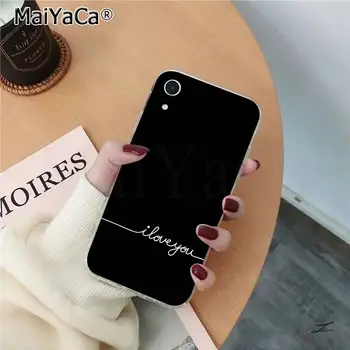 MaiYaCa Paprastas dailės tekstas Meilė širdies Pasirinktinius Nuotraukų Telefono dėklas skirtas iphone SE 2020 m. 11 pro XS MAX 8 7 6 6S Plus X 5 5S SE XR dangtis