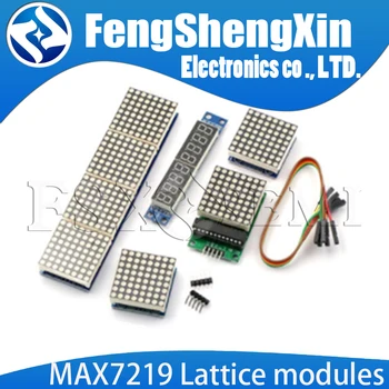 MAX7219 Grotelės moduliai 4 vienoje ekranas Skaitmeninis vamzdžio ekrano modulis Vienu chip modulis 8x8 bendro katodo