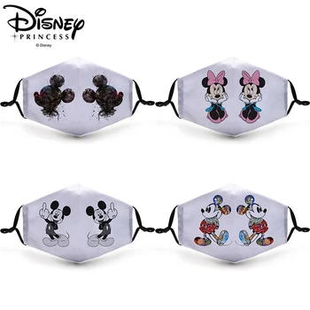 Mickey Mouse Veido Kaukė Suaugusiųjų Disney Minnie Kaukės Medvilnės galima Skalbti Anti-Rūko Animacinių filmų 3D Atspausdintas Kvėpuojantis Daugkartinio naudojimo Burną Cosplay