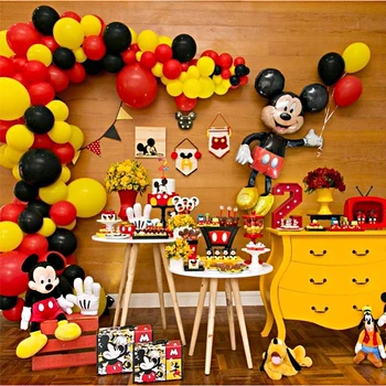Mickey Mouse Šalis Dekoro Baby Shower Vaikams Gimtadienio Vienkartiniai Šalies Prekių Mickey Minnie Tortas Dekoro