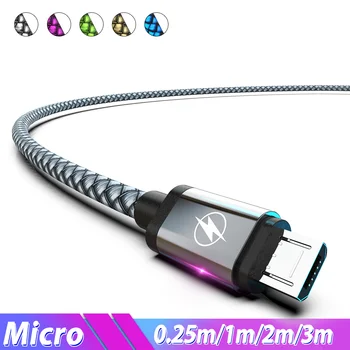Micro USB Duomenų Kabelį, Laidą, Telefono Įkrovimo Laidas Cabo Micro Usb Nailono 3 m, Huawei P smart 2020 