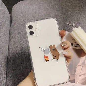 Mielas Korėja INS Koala telefono dėklas silikoninis minkštas 