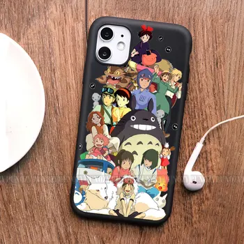 Mielas Mano Kaimynas Totoro Animacinių filmų Telefono dėklas skirtas iPhone 12 PRO 11PRO Max XR X XS MAX 6 8 7 Plius 5s SE 2020 Minkštos TPU Silikono Padengti