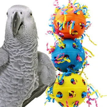 Mielas Spalvingas Pet Papūga Paukštis Žaislai kramtyti Bell Ball