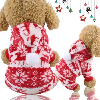 Mielas šunų Vilnos Pižama Juostelės kropkowany šunelis Paltai Minkšta Pižama Žiemos Drabužių S-XL Mažas Vidutinis Didelis Čihuahua