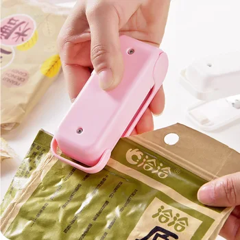 Mini Spalvinga Nešiojamų Šilumos Gruntas Plastiko Pakuotės Laikymo Maisto Užkandžių Maišelį Pakavimo Gruntas Įrankis Virtuvėje Saugojimo Organizacija