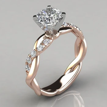 Modyle Naujos Mados Kristalų Dalyvavimas Nagų Dizaino Žiedai Moterims AAA Balta Kubinis Cirkonis elegantiškas žiedai Moterų Vestuvių Papuošalai