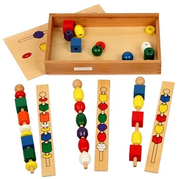 Montessori už vaikas Vaikų švietimo žaislai, mediniai spalvinga formos stick Duobute žaislai, dovanos kūdikiams 2 metai pristatymas nuo Rusijos