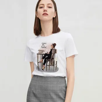 Moterų Balti 2019 Harajuku Plonas Skirsnio Marškinėliai Vasaros Mados Mano Savaitgalis Tai Visi Užsakytas Elegantiškas Laišką Marškinėlius Laisvalaikio T-shirt