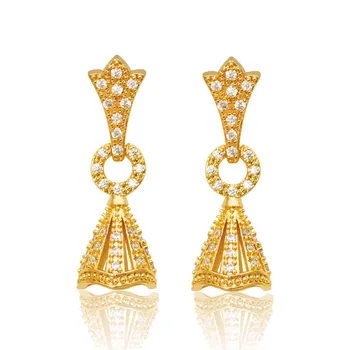 MxGxFam Dubajaus Aukso Papuošalai Lašas Auskarai Moterims, Egzotišką stilių, 24 k Gryno Aukso spalva