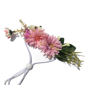 Naminių Gėlių Galvos Juostos Vestuvių Žiedai Šunų Kačių Antkaklius Galvos Apdangalai Mados Modeliavimo Gėlės Žiedas Lankų Lankelis