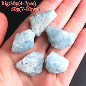 Natūraliai mėlyname Grubus Akvamarinas Žetonų Raw skaldą Gydymo Pavyzdys Mineralinių Kristalų Papuošalai padaryti Namų Puošybai Akvariumas