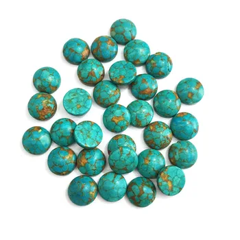 Natūralių Akmenų Mėlynas Turkis Jade Stone Cabochon Retro Ne Skylė Granules Priėmimo Papuošalai 