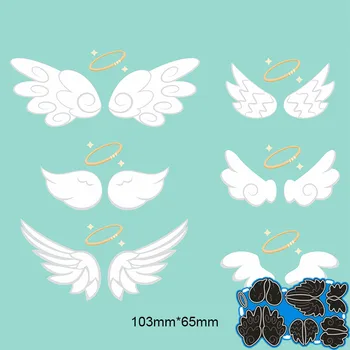 Naujas 103*65mm 6 porų skirtingos formos angelas sparnų Metalo, plieno Pjovimo Miršta 