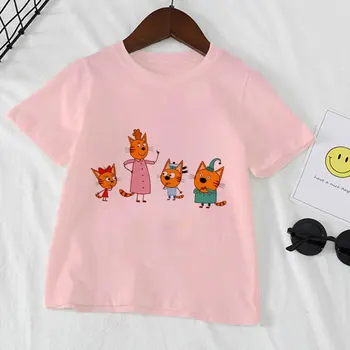 Naujas 2021 m. Vasarą Berniukų Marškinėliai Vaikas-e-katės Berniuko Viršūnes Bamblys Tees Vaikai Mergina Marškinėliai Atsitiktinis Šiltas Vaikų marškinėliai trumpomis Rankovėmis