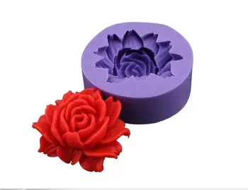 Naujas 3D Rožių Gėlių Minkštas Tortas Šokolado Sugarcraft Pelėsių Cutter Silikono Priemonės 