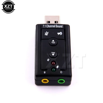 Naujas 7.1 Išorinė USB Garso plokštė USB Jack 3.5 mm Ausinių Garso Adapteris Micphone Garso plokštė, Skirta 