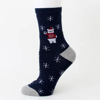Naujas atvykimo moterų kojinės juokingas mielas animacinių filmų rudens-žiemos šiltų kojinių panele ir moters kalėdų kojinės