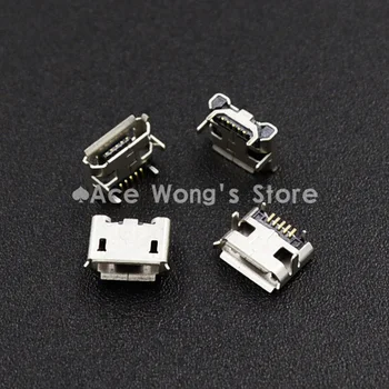 Naujas aukštos kokybės 10vnt Micro USB Jungtis Jack Female Tipo 5Pin SMT Uodega Įkrovimo lizdas PCB Lenta