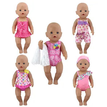 Naujas Bikini Lėlės Drabužius, Mūvėti tinkamas 43cm Baby Doll, 17 Colių Lėlės Drabužiai