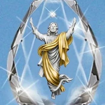 Naujas Jėzaus Modelis Lašo Formos Kristalų Pakabukas Karoliai vyriški moteriški Karoliai Stumdomas Krištolo Karoliai, Aksesuarai, Šaliai, Papuošalai