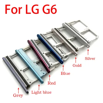 Naujas LG G6 US997 VS988 Nano Sim Kortelės Dėklas Lizdo Laikiklį su Micro SD Atminties Kortelės Lizdo Adapteris atsarginės Dalys