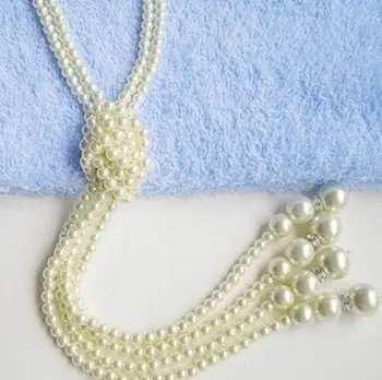 Naujas mados Laukinių mados korėjos imitacija, perlų multi-layer rišti karoliai Moterų mergina, Priedai papuošalų didmeninė