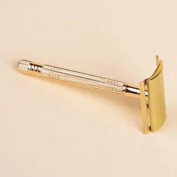 Naujas profesionalus aukso skustuvas + peilis +brush + Atveju nustatyti rasoir scheermes kapper houder kirpykla, skustuvai, skutimosi peilį, skustuvą skustuvas