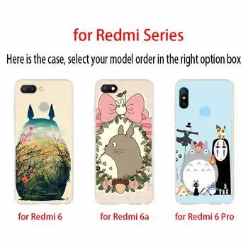 Naujas Totoro Šalia Durų Mados Minkštos TPU Case Cover Už Coque Xiaomi Redmi 9a 8a 7a 6a 5a Pastaba 9 8 7 6 5 Pro 8t y3
