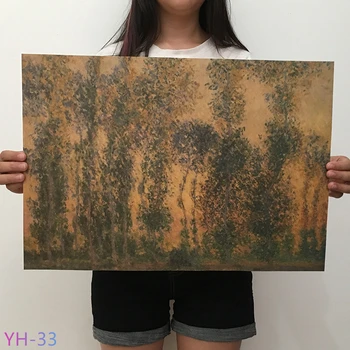 Naujas Van Gogh Monet naftos Plakatas senovinių Klasikinių Kraftpopieris Plakatas, Tapyba Sienų Lipdukai Namų dekoro YH-31-42