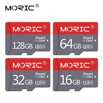 Naujausias 10 Klasė Moric Micro SD kortele 128 GB 256 GB TF Kortelės 16GB 32GB 64GB Flash Atminties Kortelė 